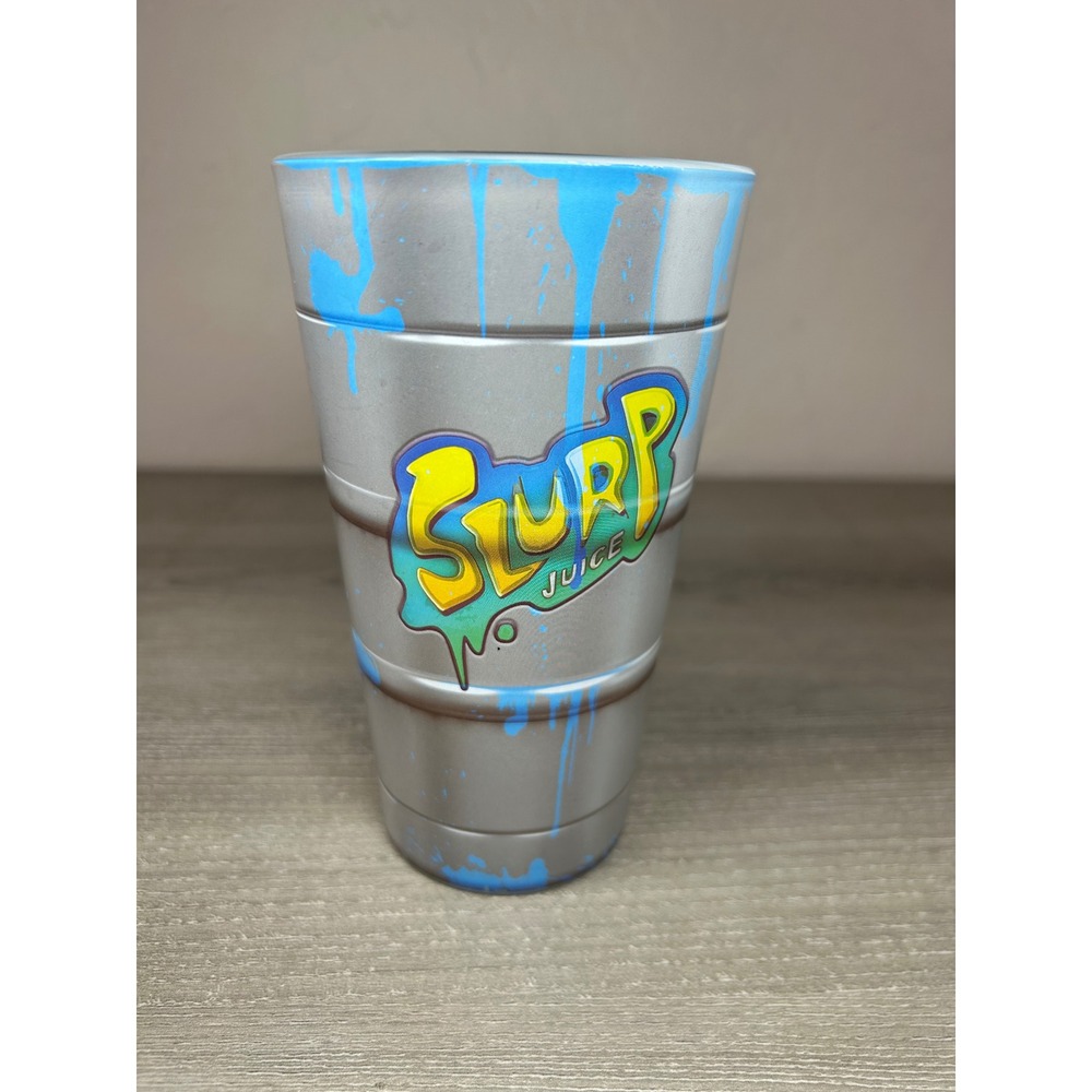 Fortnite Slurp Juice Drinking Glass Tumbler‎ Cup Spencers 2018 Epic Games Silver